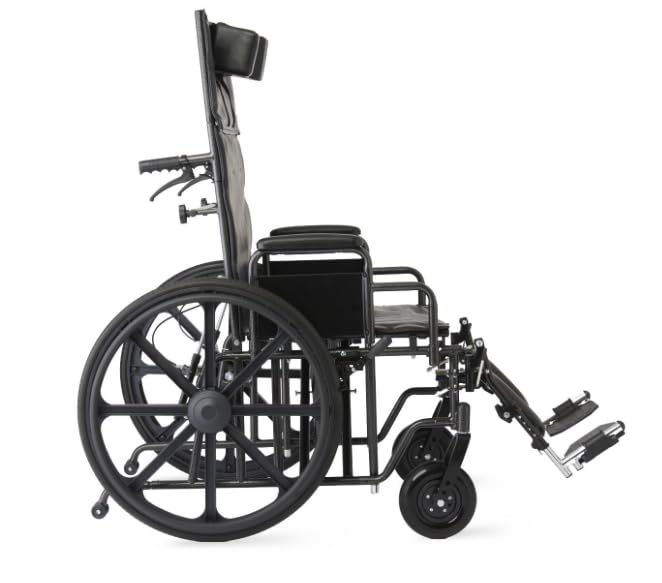 24 Inch Reclining Wheelchair with Elevating Leg Rests L7732