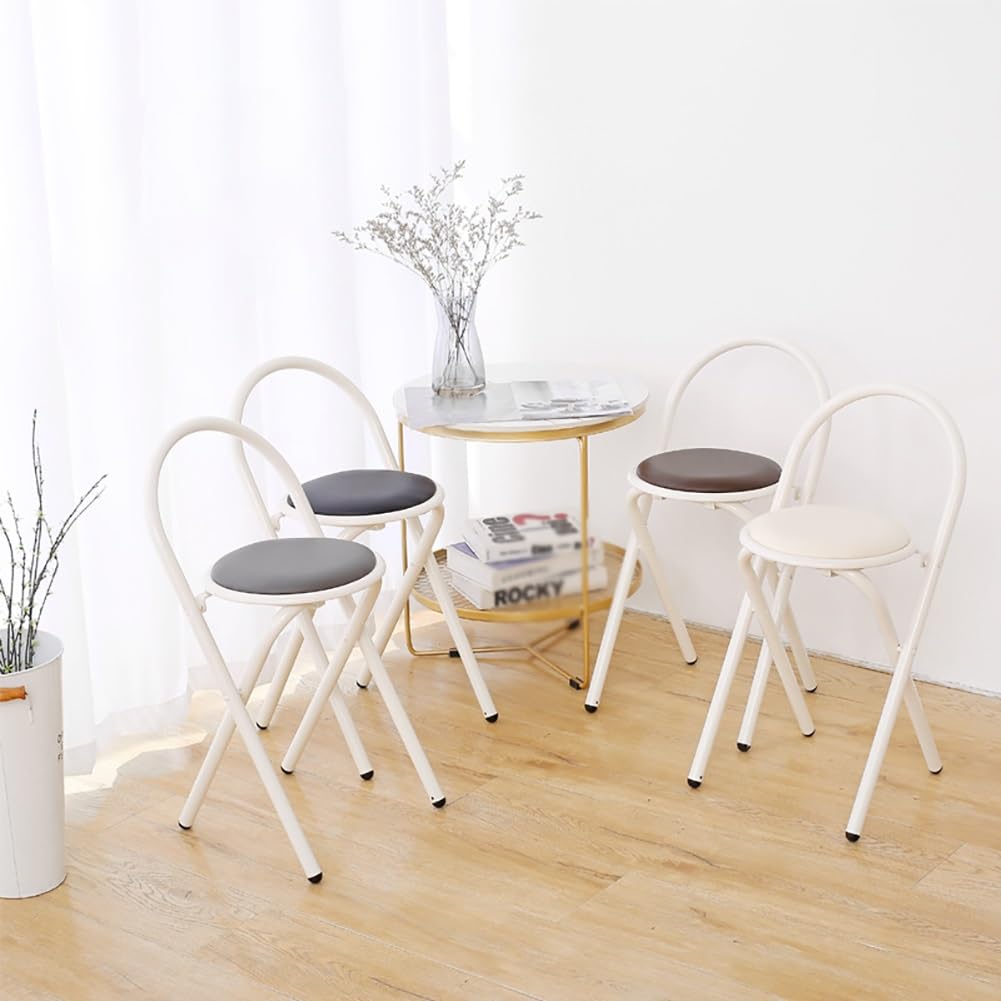 18 Inch Black Folding Bar Stool with Cushion O5500