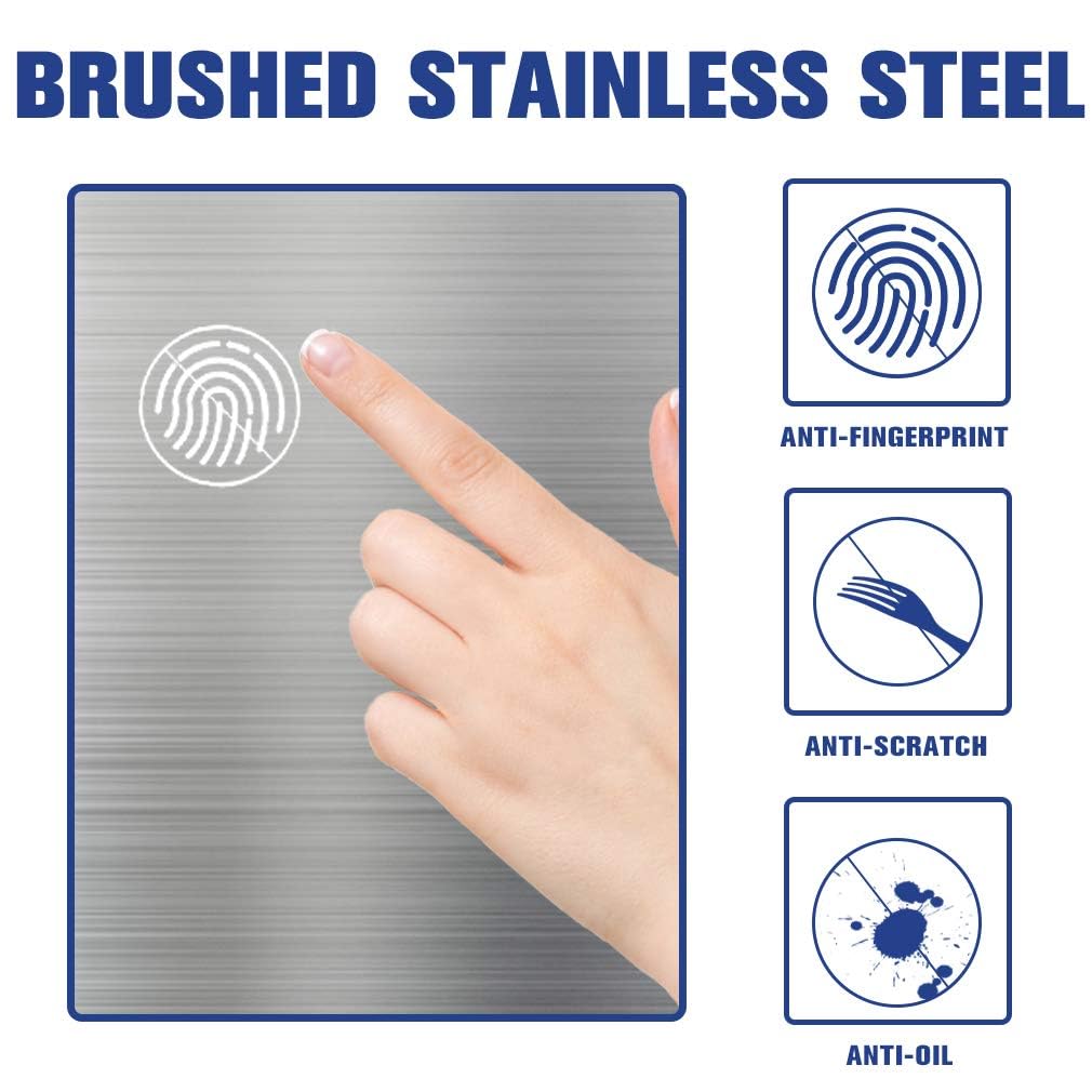 13 Gallon Stainless Steel Trash Can with Lid P913909