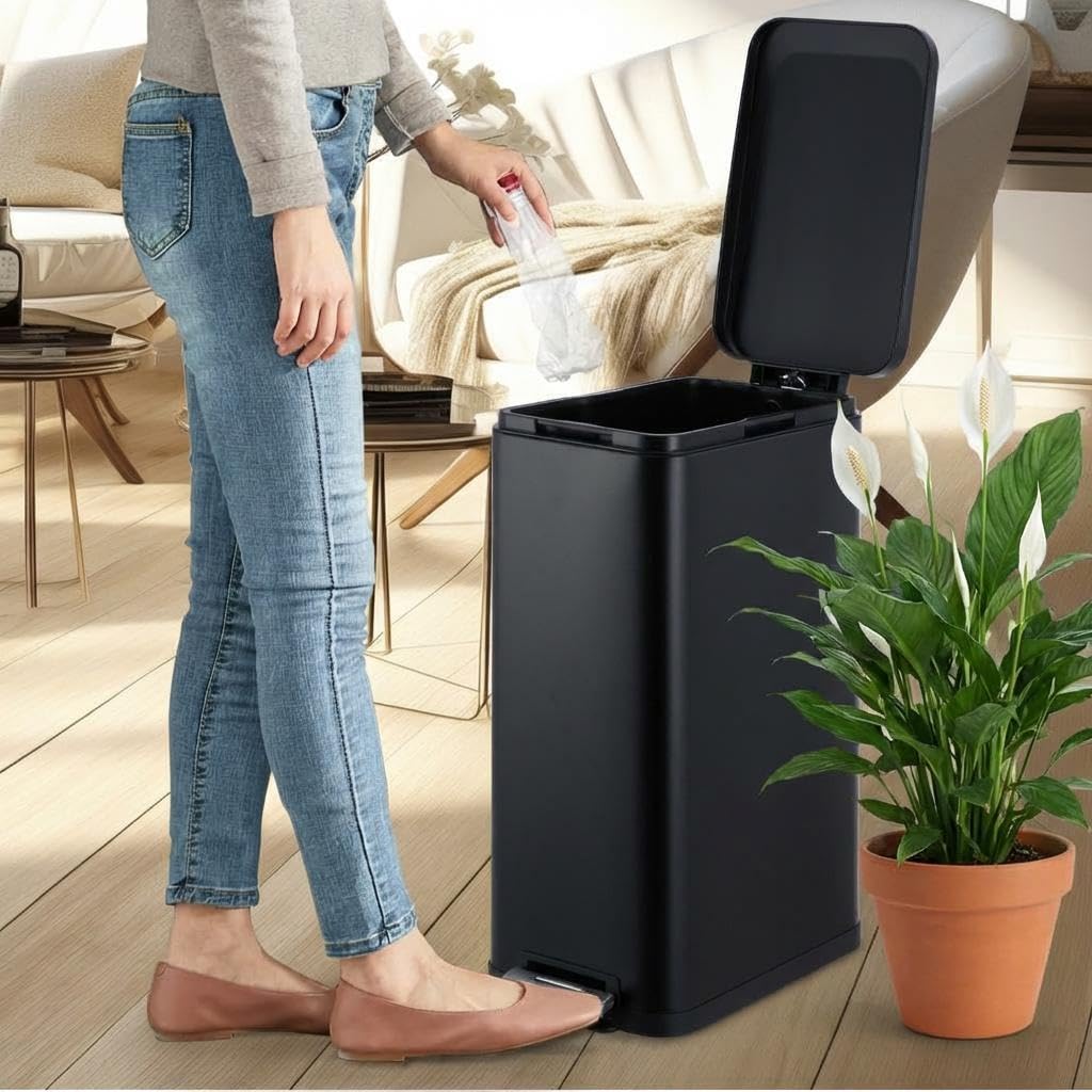 13 Gallon Stainless Steel Step Trash Can W203243