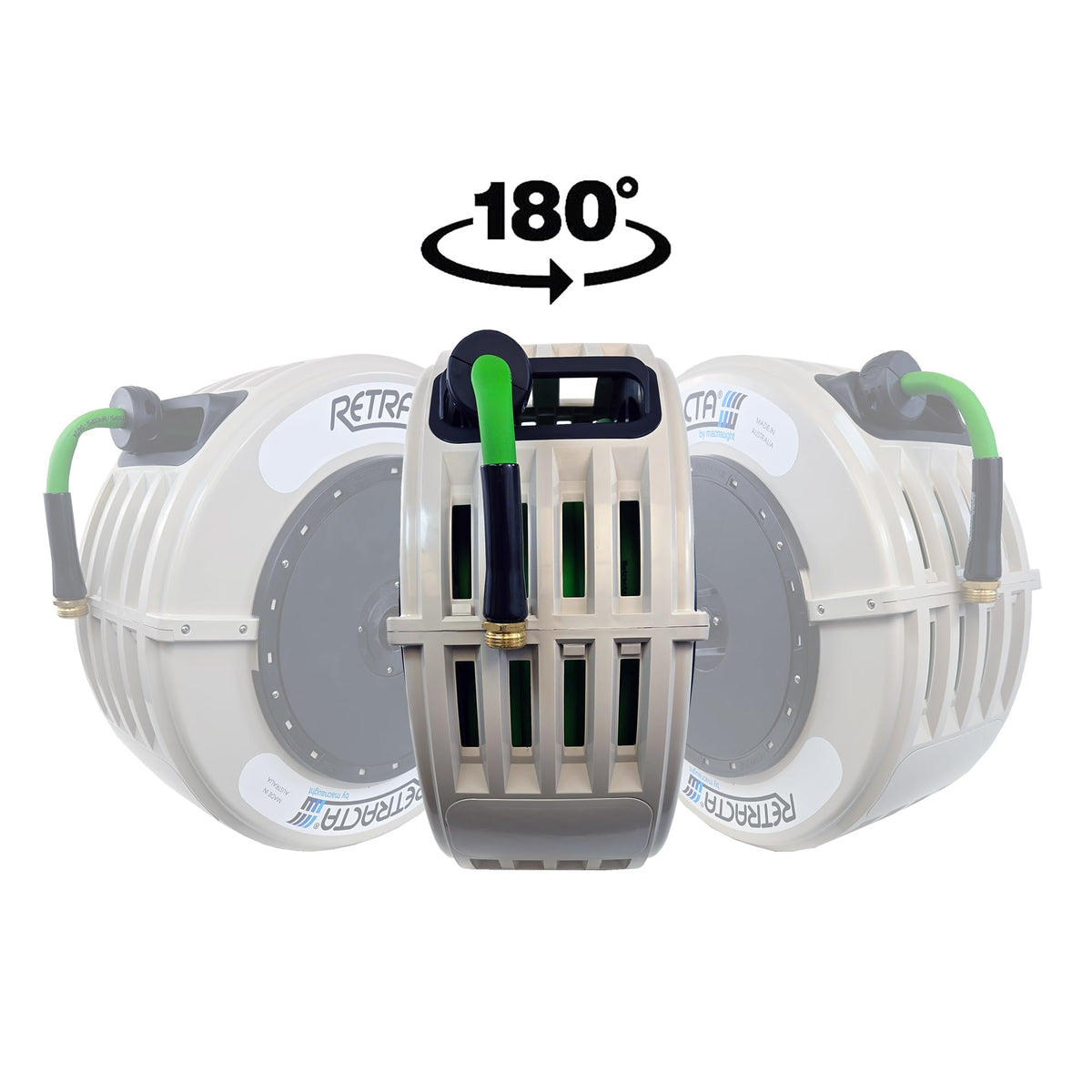 60 Ft Heavy Duty Retractable Garden Hose Reel with Swivel Bracket E75590