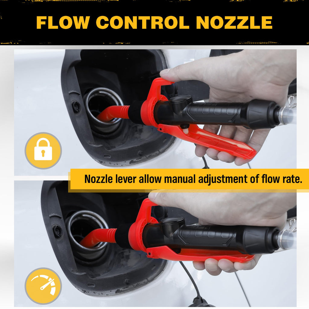 Portable Battery Powered Red Electric Fuel Water Transfer Pump 2.4 GPM B71317