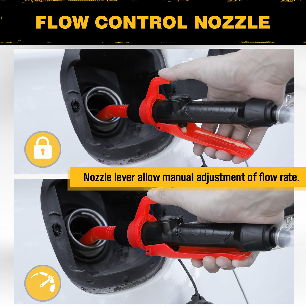 Portable Battery Powered Red Electric Fuel Water Transfer Pump 2.4 GPM B71317