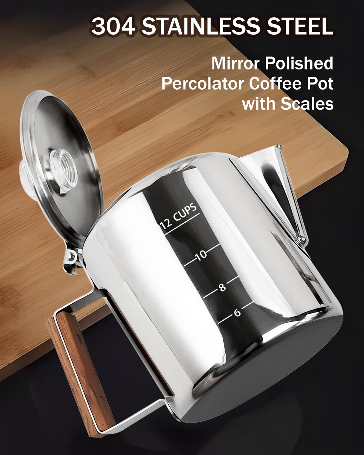 12 Cup Stainless Steel Coffee Percolator W939