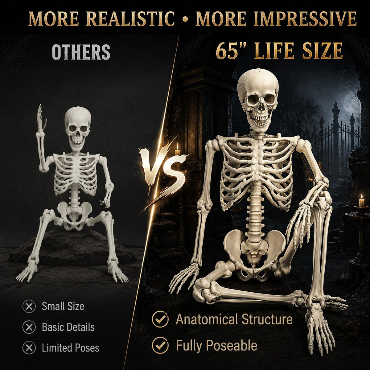 Life Size Poseable Skeleton P137383