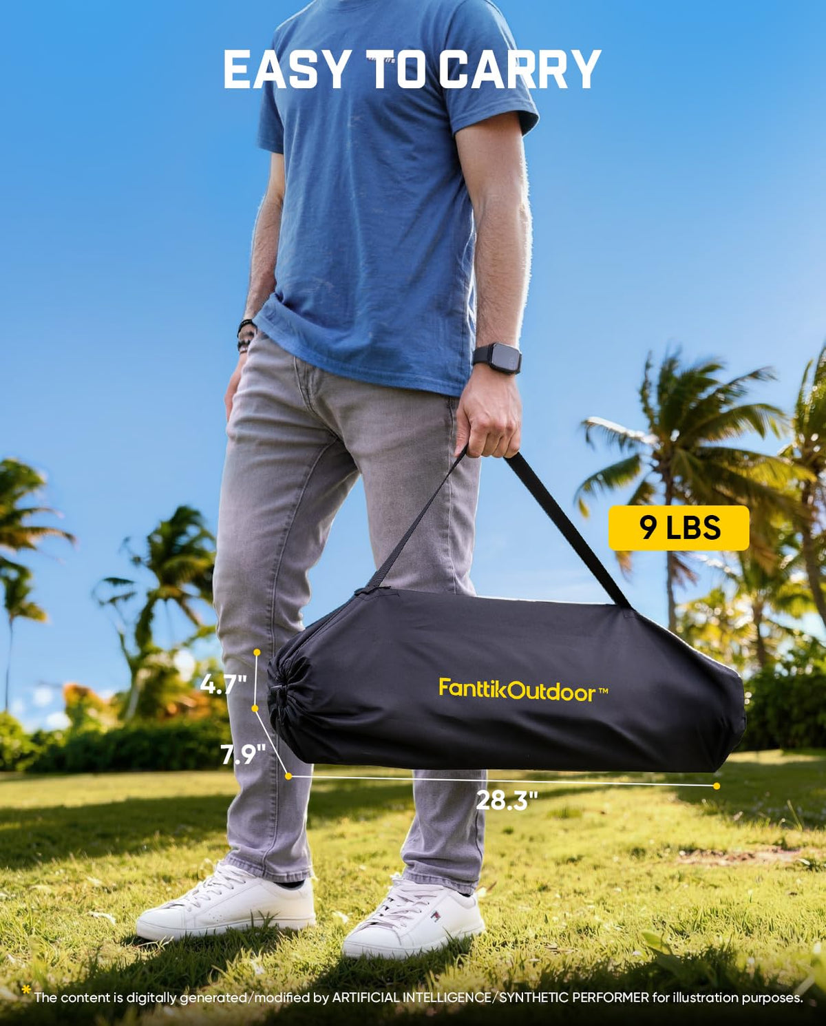 Portable Folding Aluminum Camping Table with Carry Bag S568