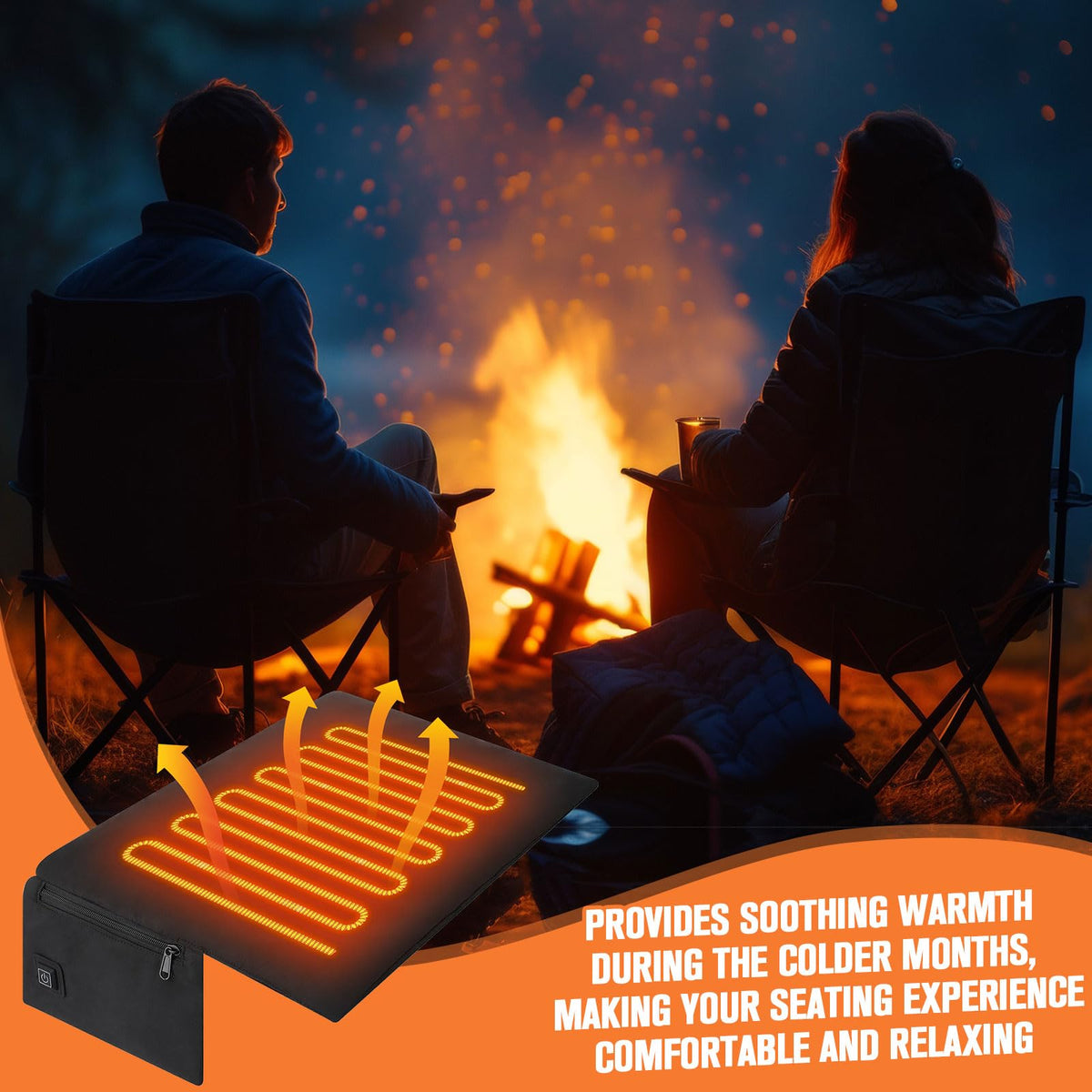 2 Pack Heated Stadium Seat Cushion L967