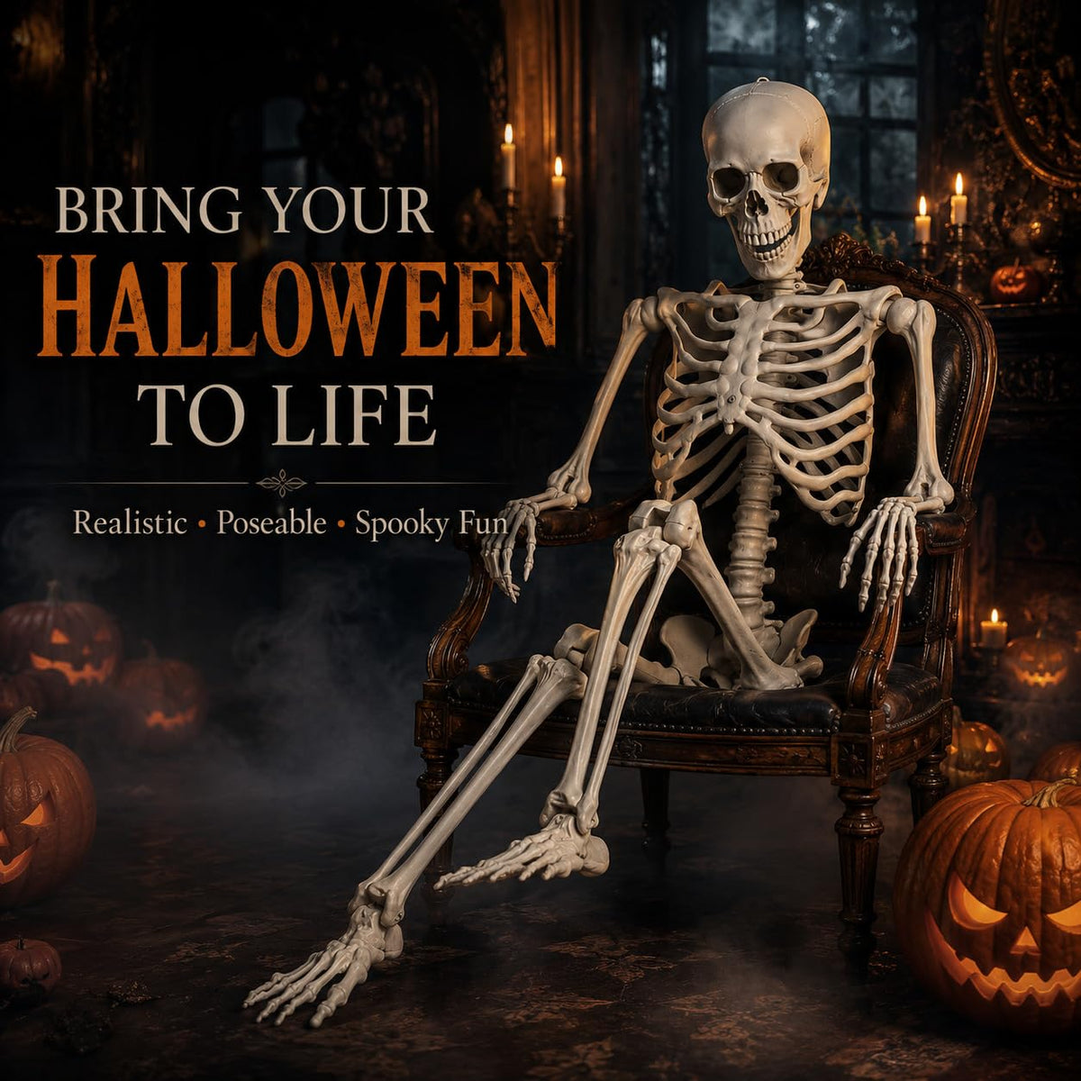 Life Size Poseable Skeleton P137383