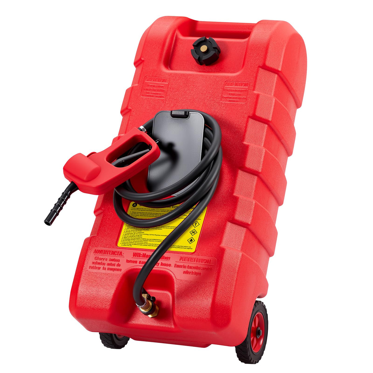 15 gal Gas Can with Manual Transfer Pump & 10 ft Hose N31115