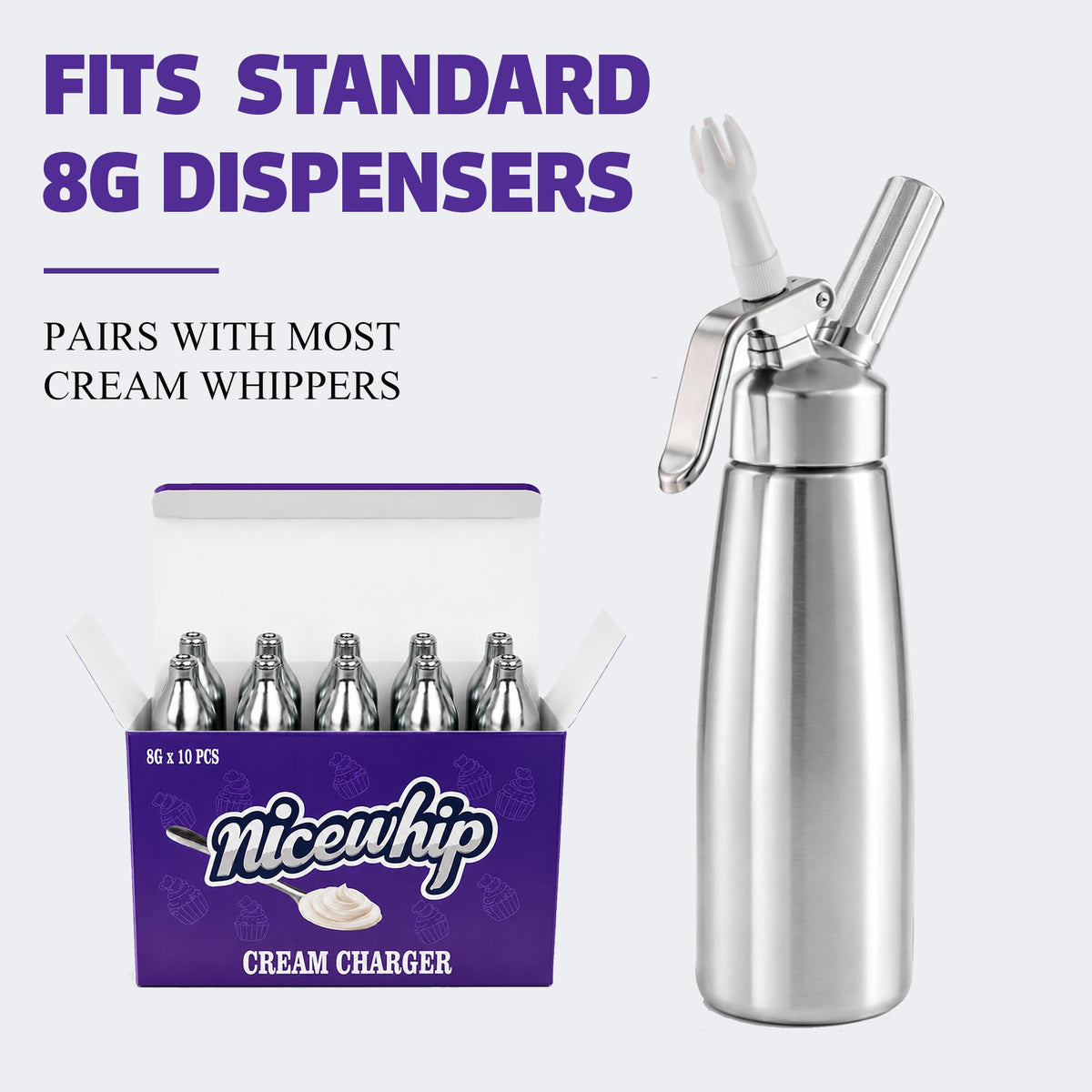 Whipped Cream Charger 10-Pack Food Grade H108038