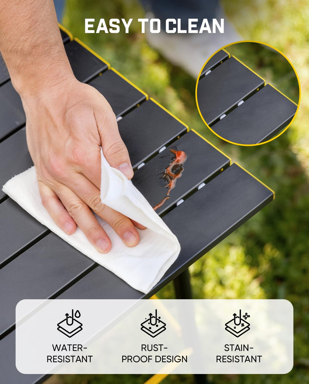 Portable Folding Aluminum Camping Table with Carry Bag S568