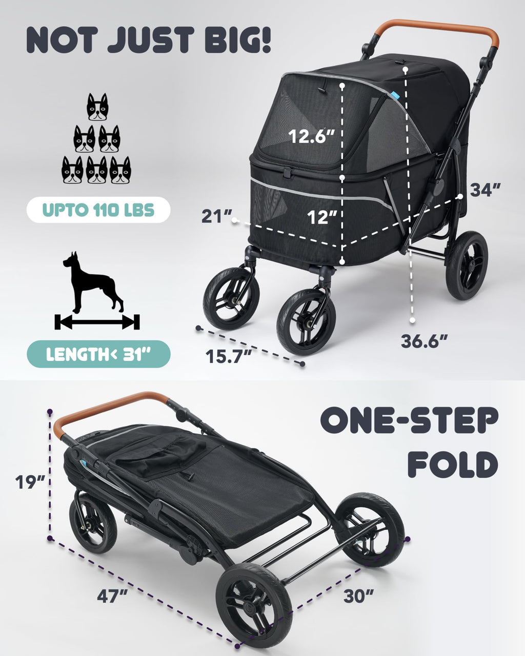 Large Pet Stroller J3590