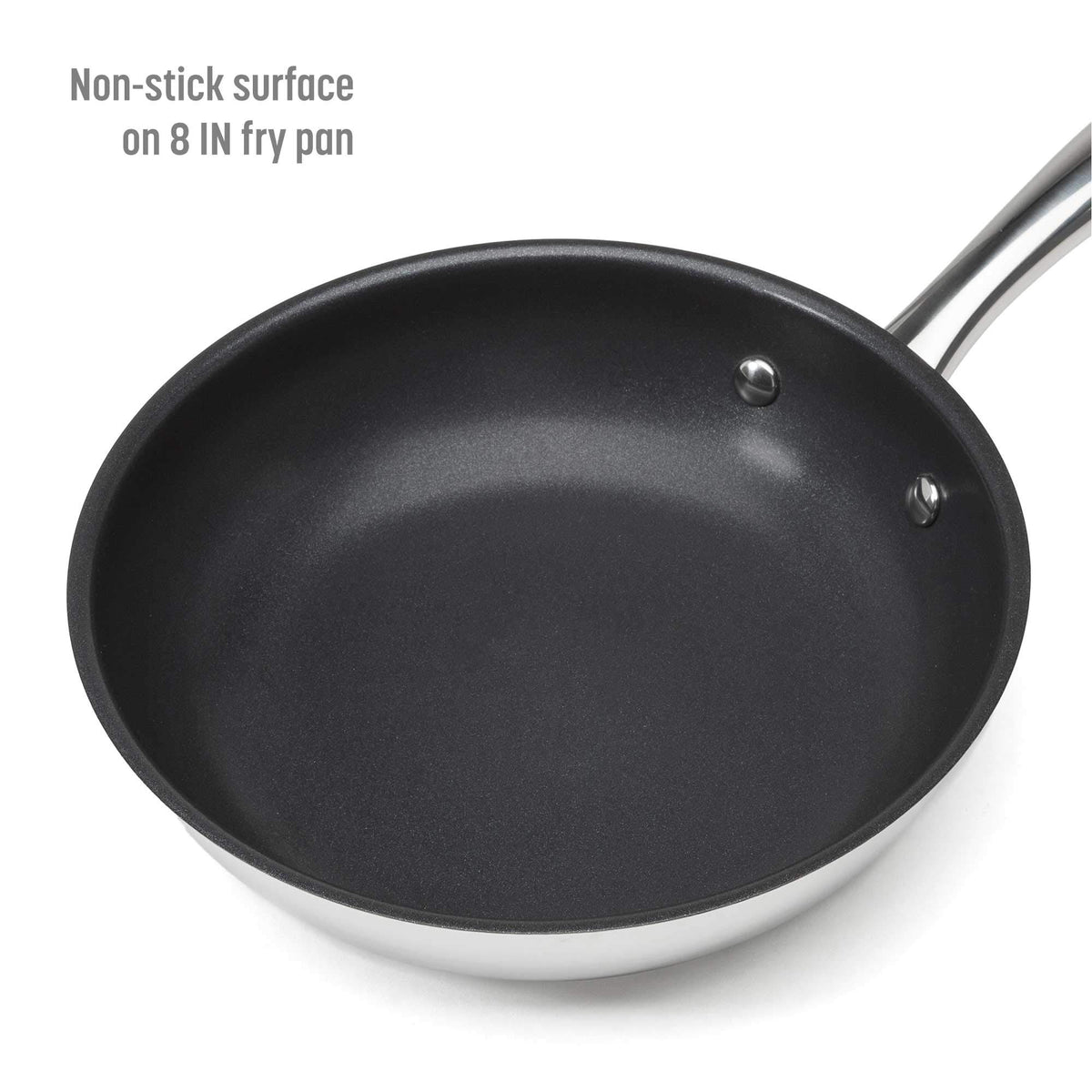 12-Piece Stainless Steel Cookware Set with Non Stick Frying Pan R908555