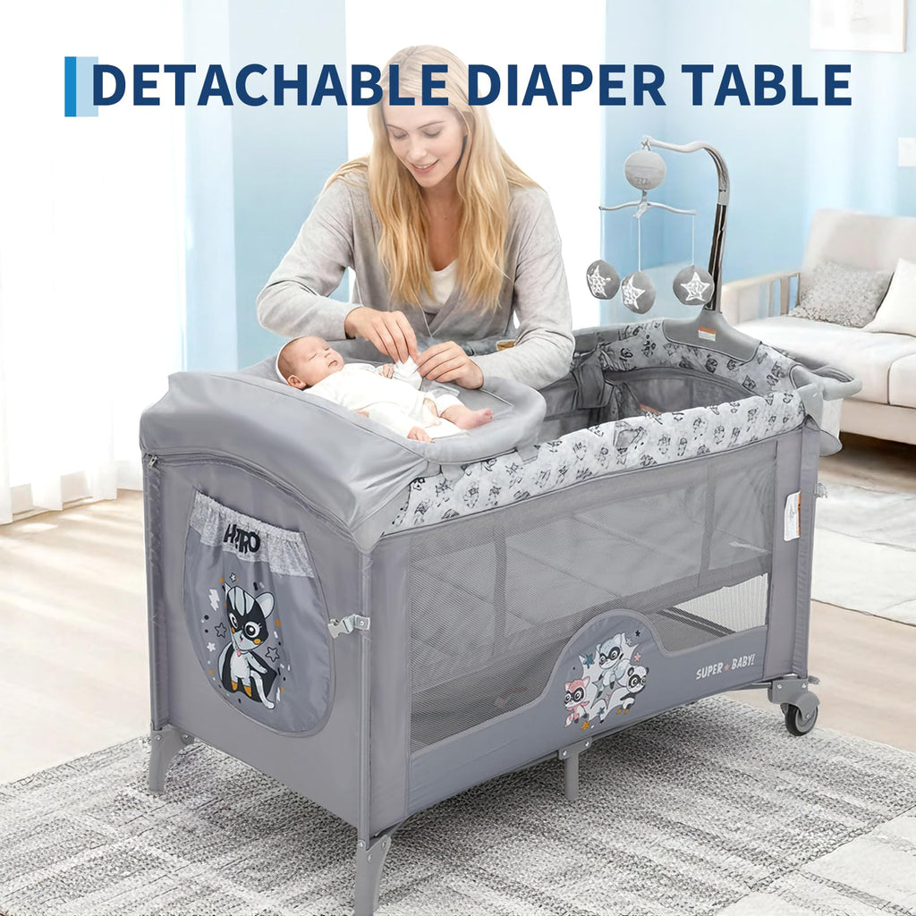 4 in 1 Baby Bassinet Bedside Sleeper Pack and Play with Changing Table S76594