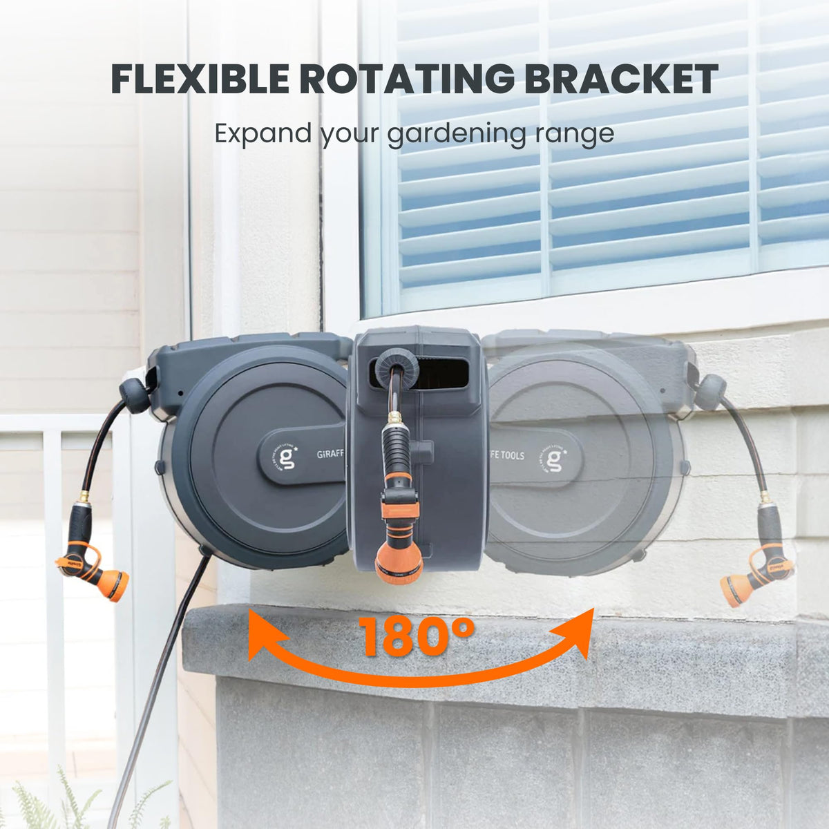 1/2" 100FT Retractable Garden Hose Reel R207