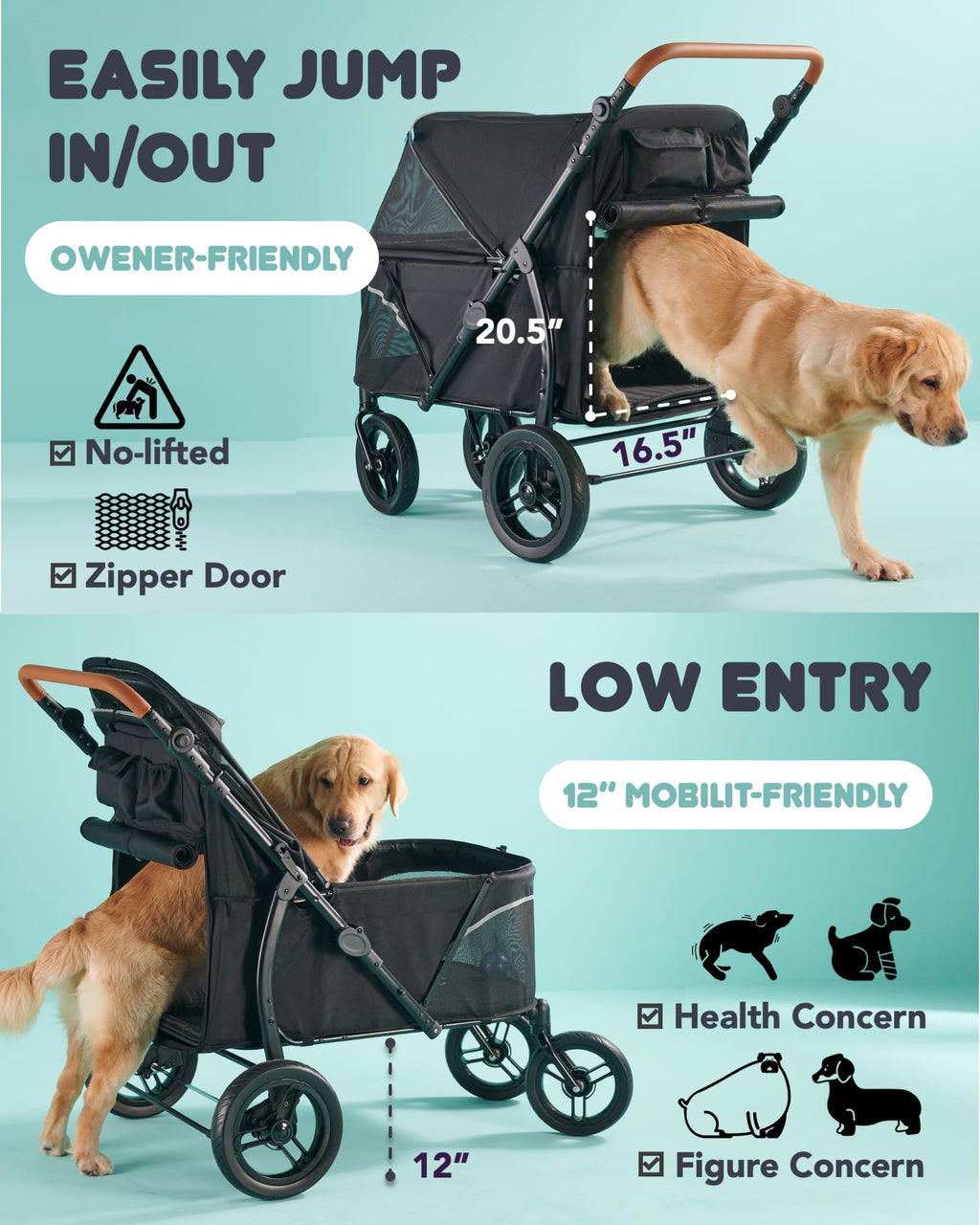 Large Pet Stroller J3590
