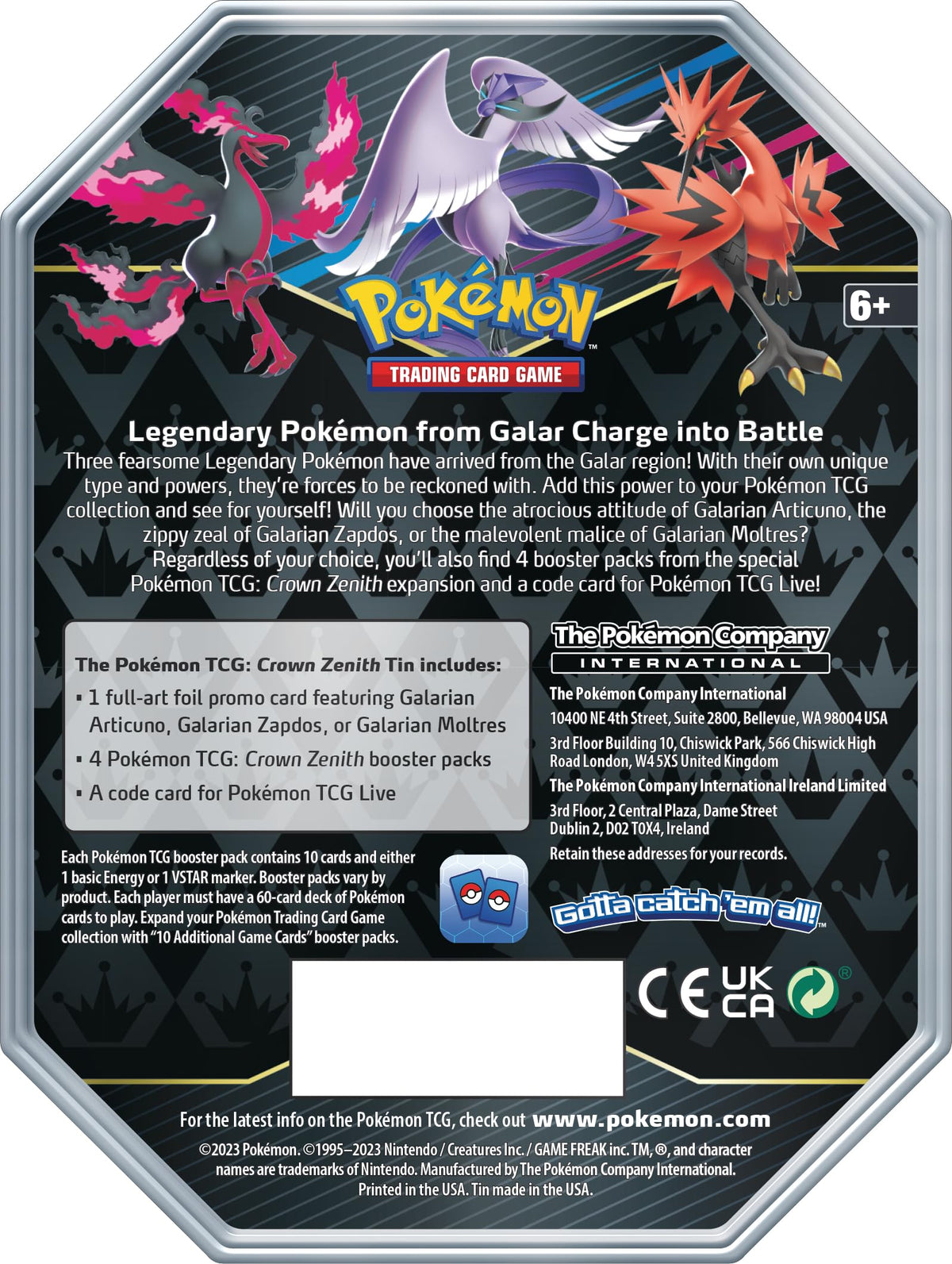 Pokémon TCG Tin U47506