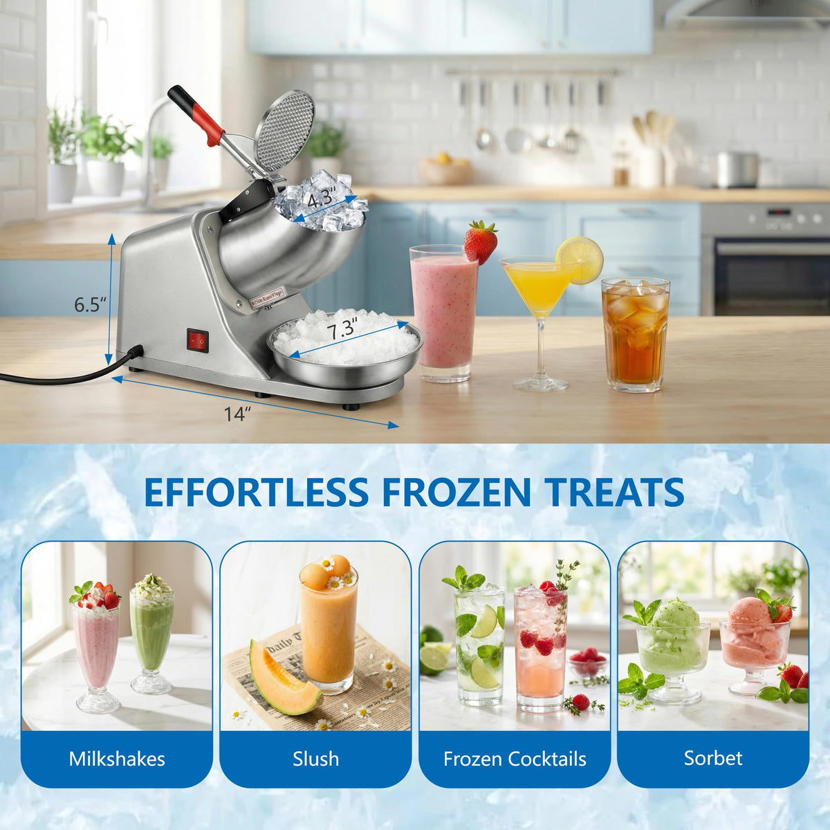 Electric Ice Crusher Shaved Ice Machine T22160