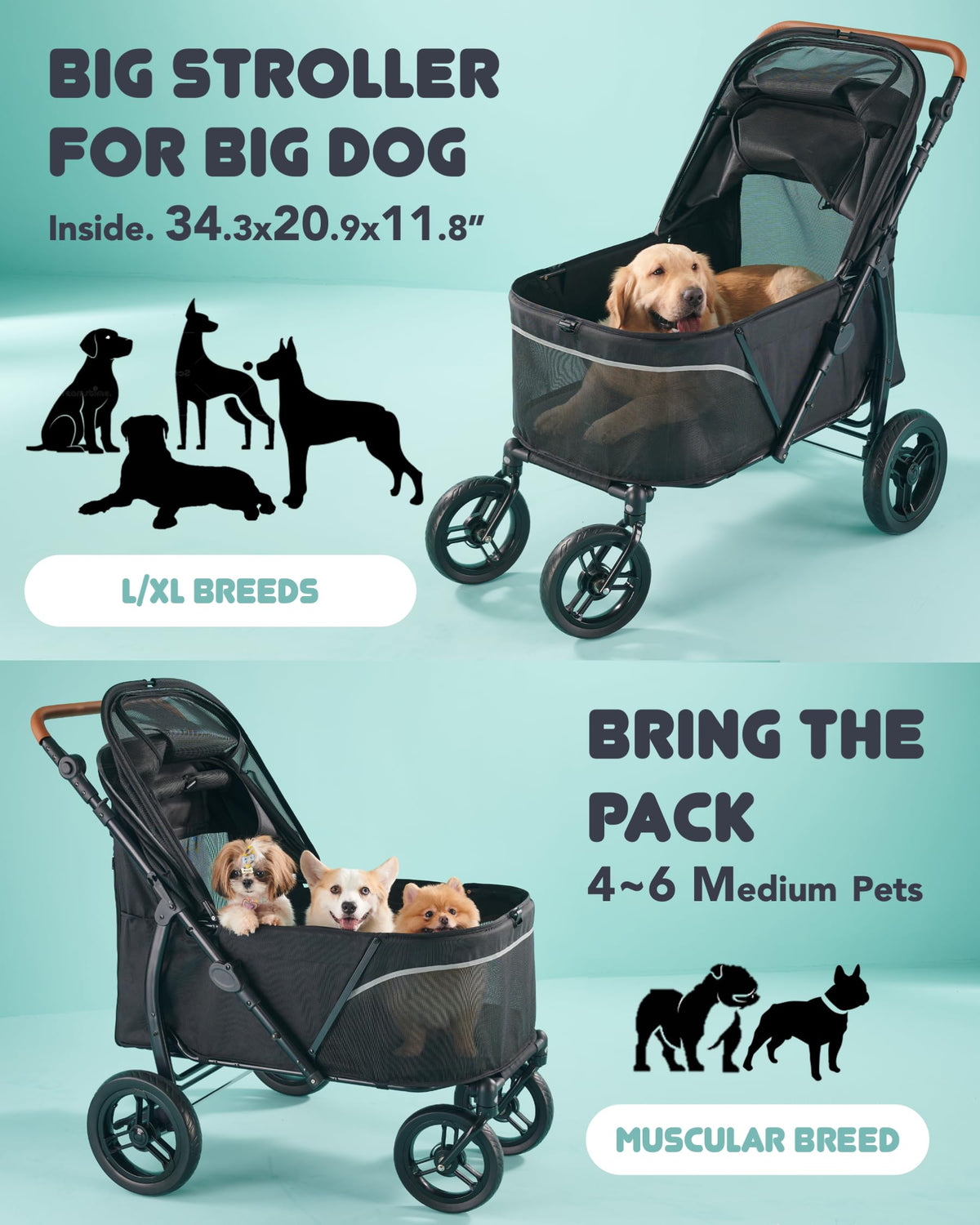 Large Pet Stroller J3590
