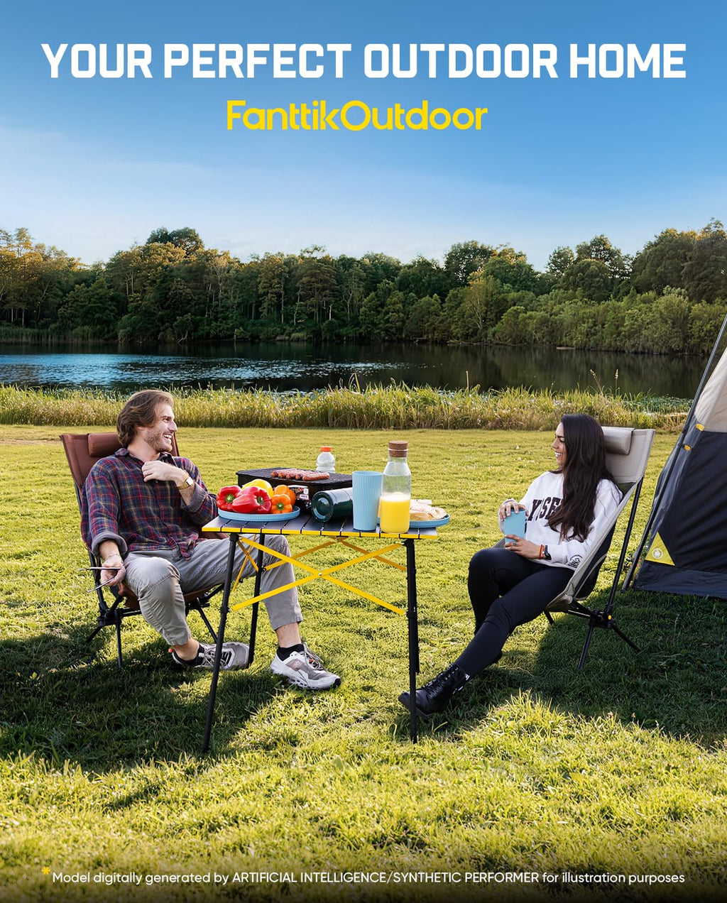 Portable Folding Aluminum Camping Table with Carry Bag S568