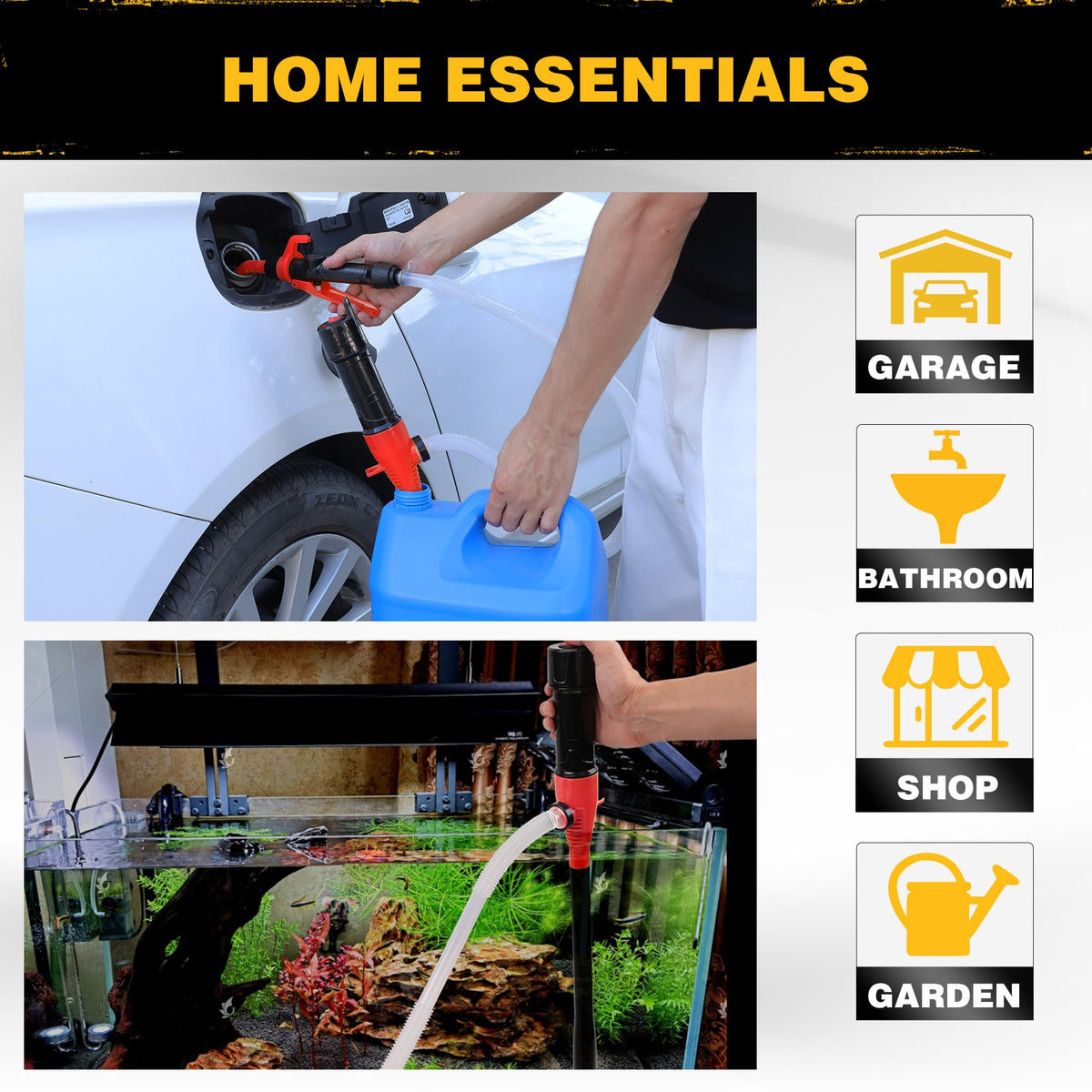 Portable Battery Powered Red Electric Fuel Water Transfer Pump 2.4 GPM B71317
