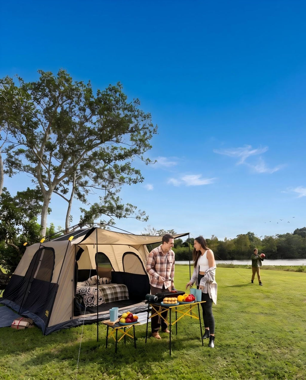 Portable Folding Aluminum Camping Table with Carry Bag S568