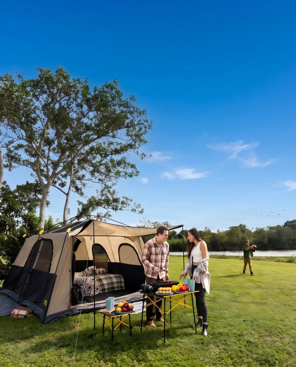 Portable Folding Aluminum Camping Table with Carry Bag S568