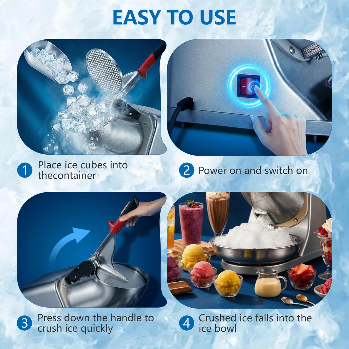 Electric Ice Crusher Shaved Ice Machine T22160