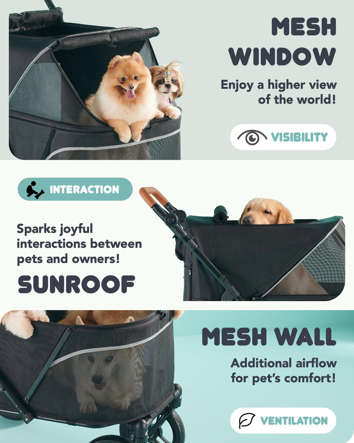 Large Pet Stroller J3590